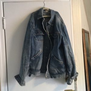 Vintage Denim Jacket with Wear
